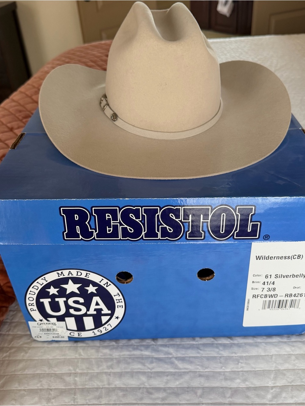 Resistol Wilderness Silverbelly Western Cowboy Hat